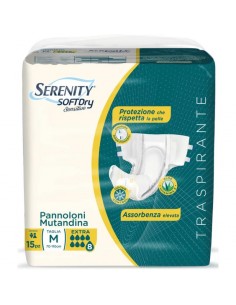 Serenity scutece pentru adulti soft dry extra M x 15 buc