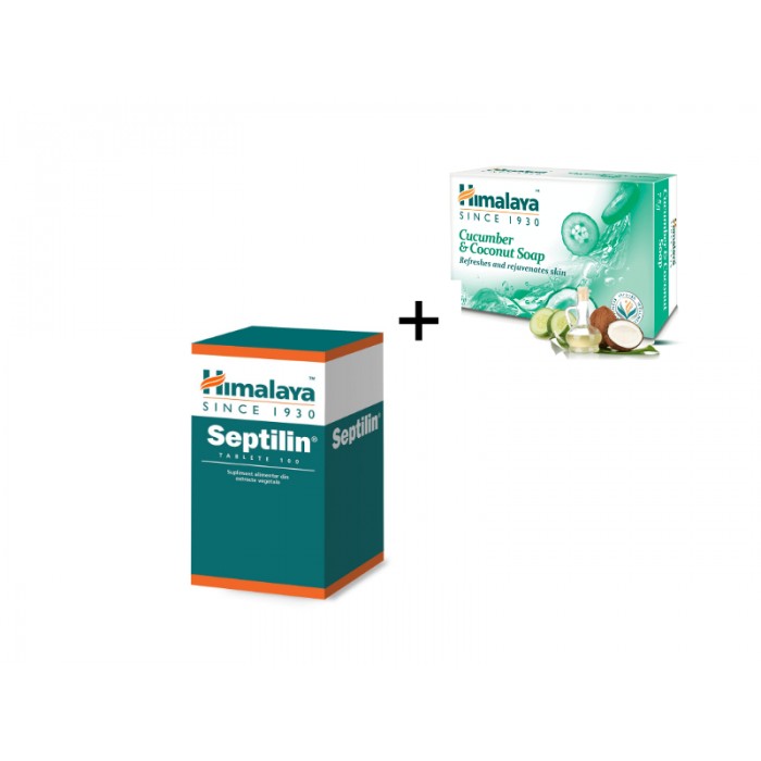 Septilin, 100 de comprimate  Sapun cu castravete si cocos, Himalaya