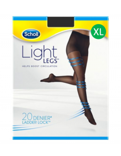 Scholl light legs 20 den black xl