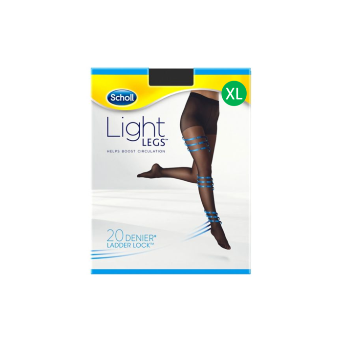 Scholl light legs 20 den black xl