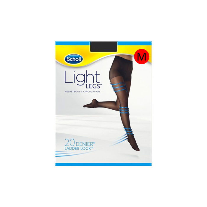 Scholl light legs 20 den black m