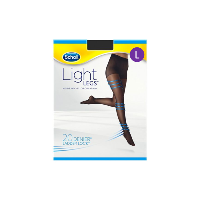 Scholl light legs 20 den black L