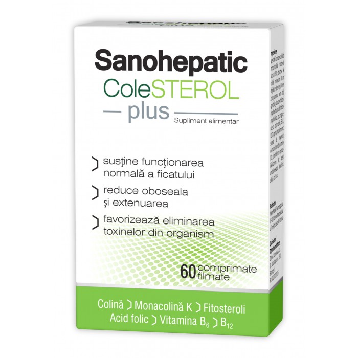 Sanohepatic colesterol plus, 60 comprimate, Zdrovit