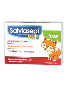 Salviasept KIDS tuse x 24 cpr. moi de supt