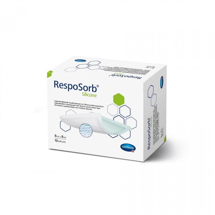 Pansament Resposorb silicone, 8 cm x 8 cm, 10 bucati, PAUL HARTMANN AG