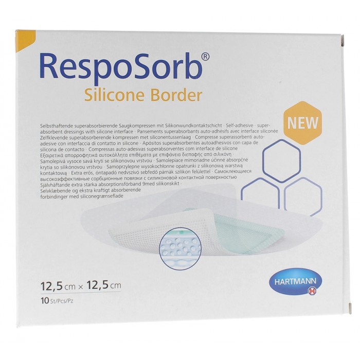 Resposorb silicone 12.5cm x 12.5cm, 10 bucati, PAUL HARTMANN AG