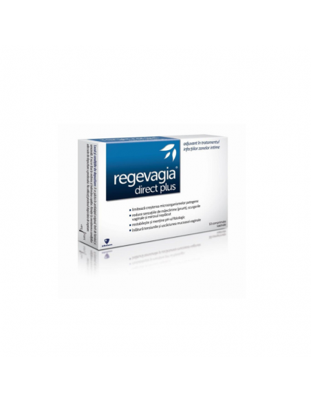 Pachet Regevagia direct plus, 10 comprimate vaginale  Regevagia Intima, gel vaginal, 30 de grame, Aflofarm
