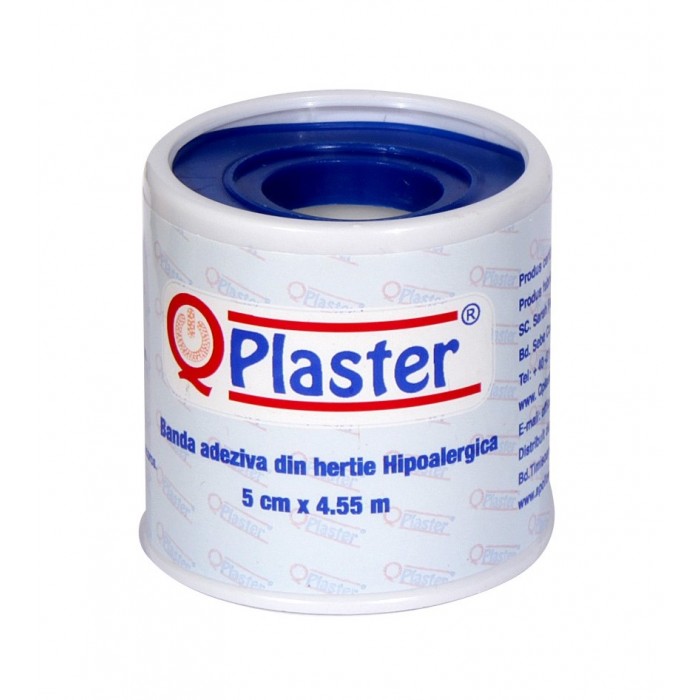 Qplaster leucoplast de hartie, 5cm x 5m, Sarah Farm