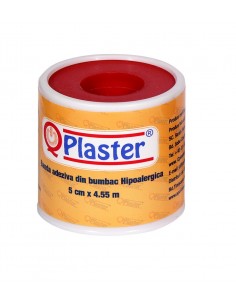 Qplaster leucoplast de bumbac, 5cm x 5m, Sarah Farm