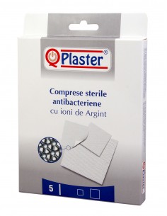 Qplaster comprese sterile antibacteriene cu ioni de...