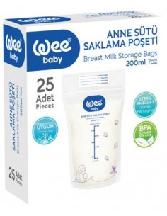 Pungi stocare lapte, 200ml, 20 buc - cod 558