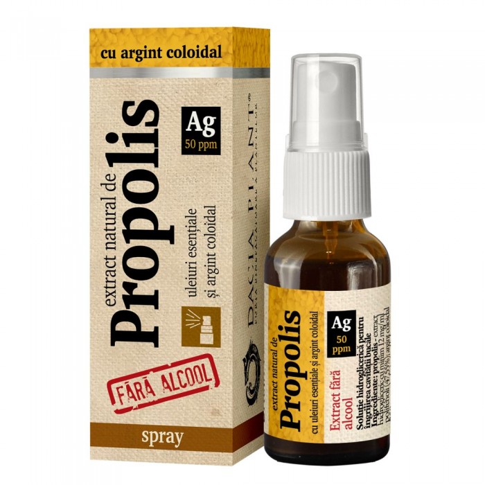 Propolis cu argint coloidal fara alcool spray x 20ml