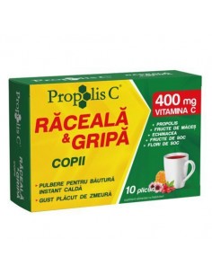 Propolis C raceala si gripa copii, 10 plicuri, Fiterman