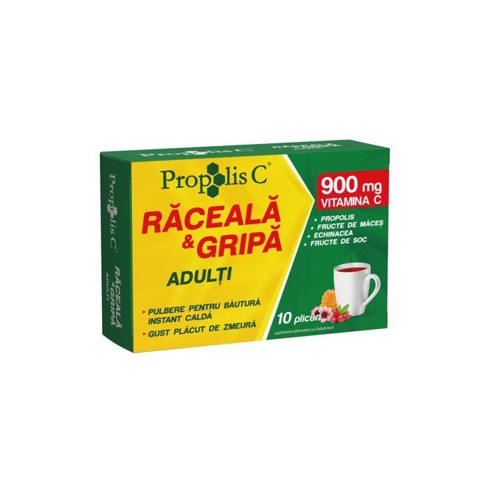 Propolis C raceala si gripa adulti, 10 plicuri, Fiterman