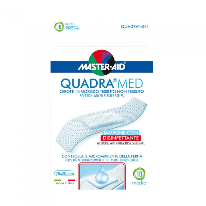Plasturi Quadra Med mediu 78*20 mm, 10buc cod 10,01