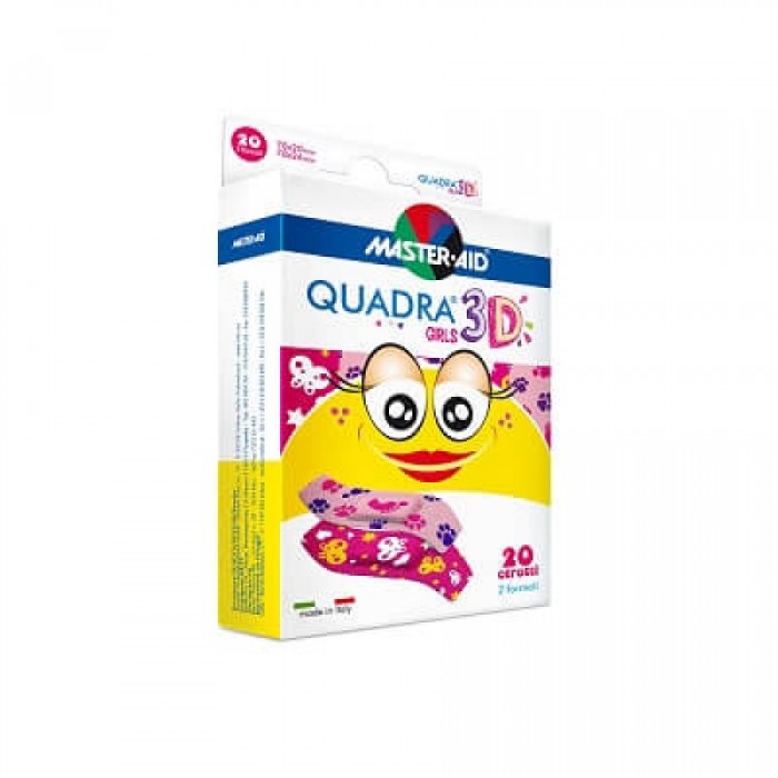 Plasturi quadra 3D girls plasturi copii x 20 buc cod 030.10