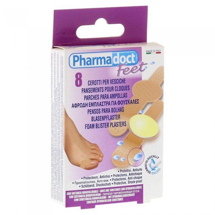 Plasturi cu hidrocoloid pentru vezicule si bataturi, 8 bucati , Pharmadoct