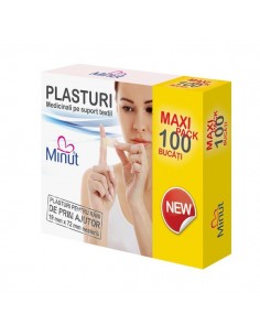 Plasturi Prim Ajutor 19×72 mm – 100 bucăți – Minut