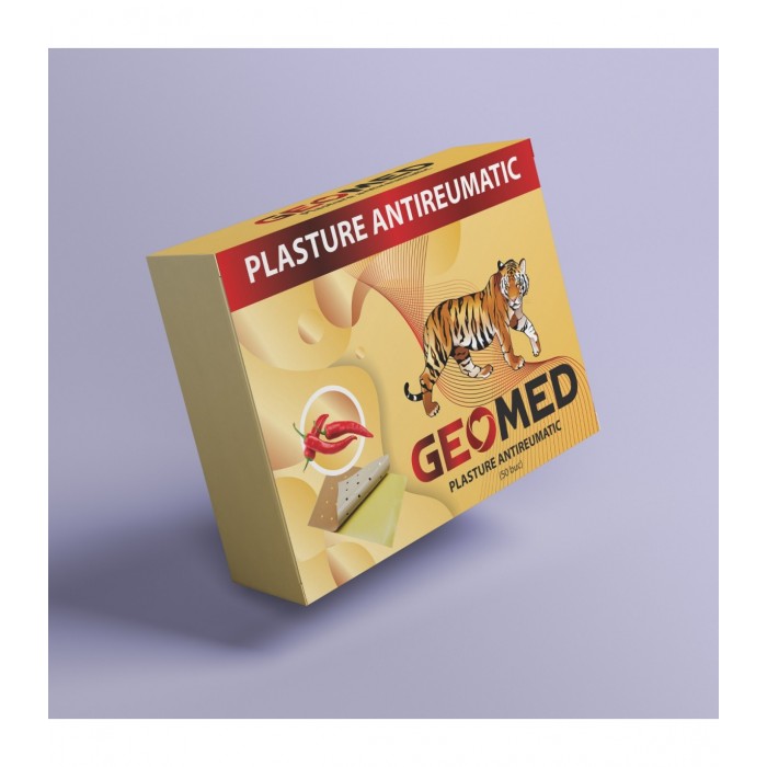 Plasture antireumatic cu extract de ardei iute (Capsicum) 12 x18 cm, Geomed