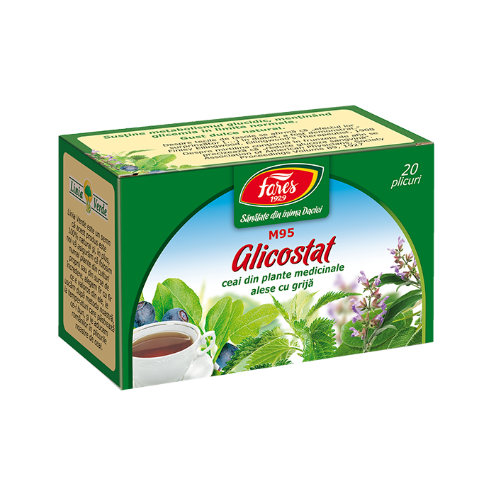 Ceai Glicostat, 20 pl, Fares