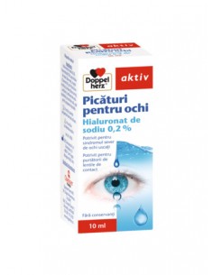 Picaturi de ochi hialuronat de sodiu 0.2% x 10 ml,...