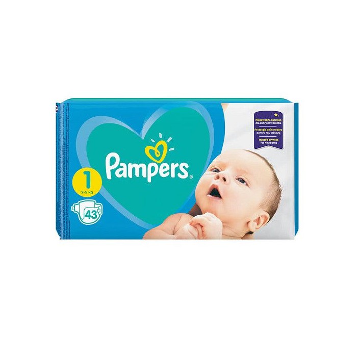 Pampers nr 1 x 43 buc