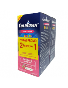 Pachet special Sirop Coldtusin junior, 120 ml, 2 la pret...