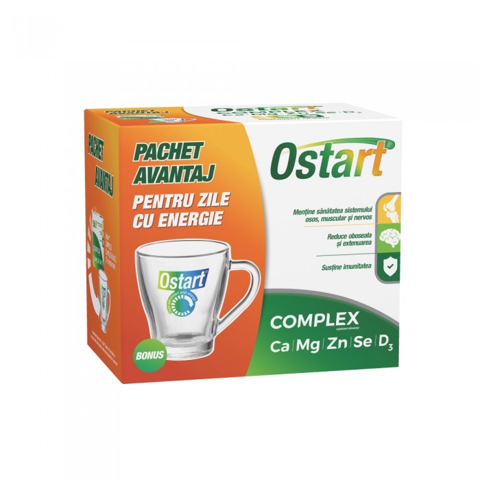 Ostart complex CaMgZnSeD3 3bls x 10 cpr film  cana cadou