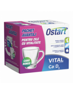 Pachet Ostart Ca  D3, 20 comprimate  Cana cadou, Fiterman
