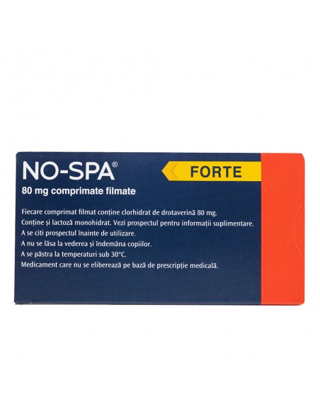 No-Spa Forte 80mg 1bl x 24 cpr filmate, Sanofi Romania S.R.L. - Romania