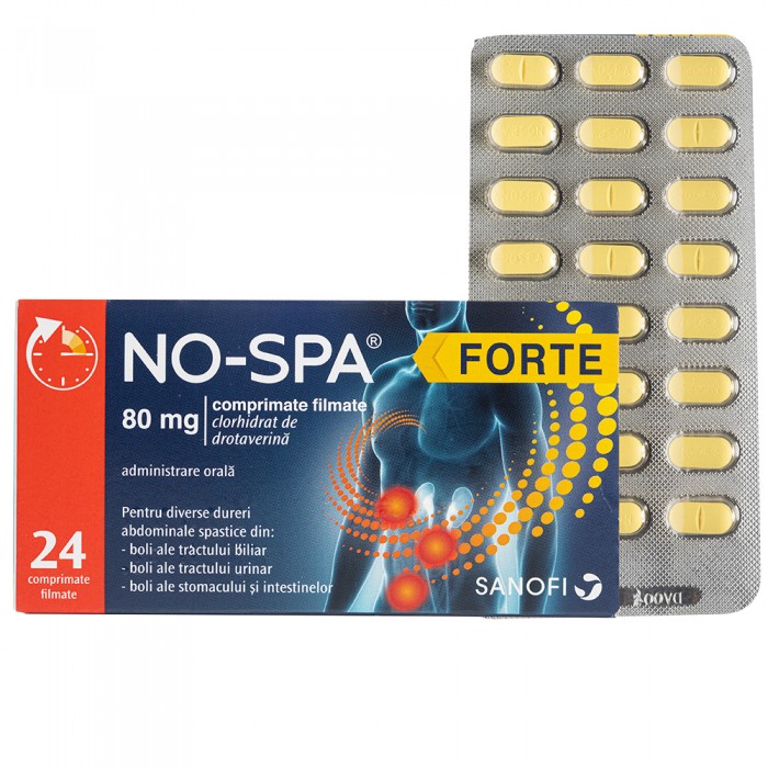 No-Spa Forte 80mg 1bl x 24 cpr filmate, Sanofi...