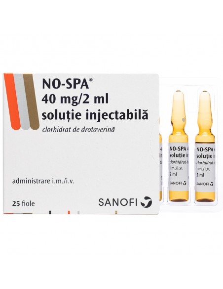 No-Spa 40mg/2ml sol.inj x 25 fiole, Sanofi Romania S.R.L. - Romania