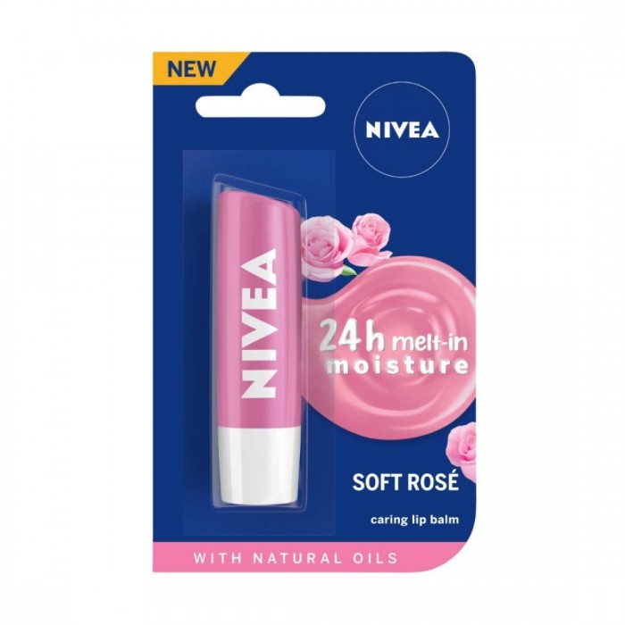 Nivea lipcare care&colour rose x 4.8g