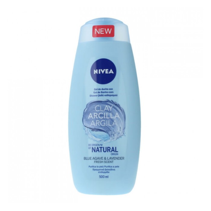 Nivea gel dus clay blue agave & lavander x 500 ml
