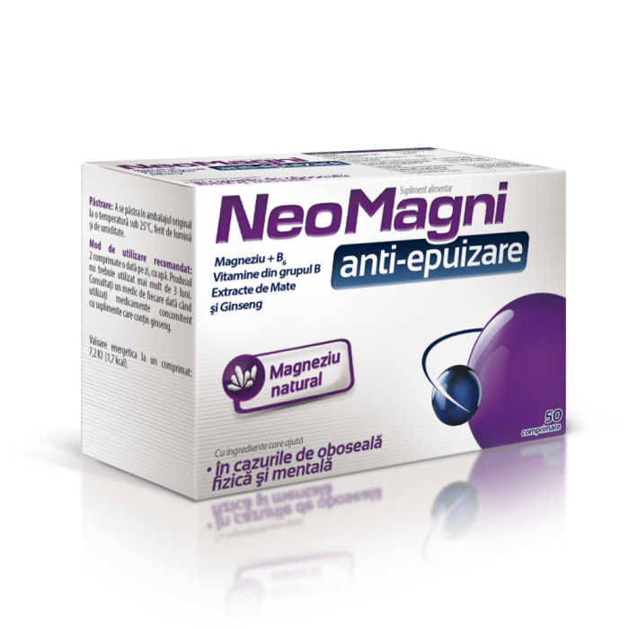 Neomagni anti-epuizare, 50 comprimate, Aflofarm