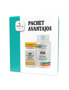 MSM 750mg x 90 cps vegetale  Vitamina D3 2000ui x 30 cps moi