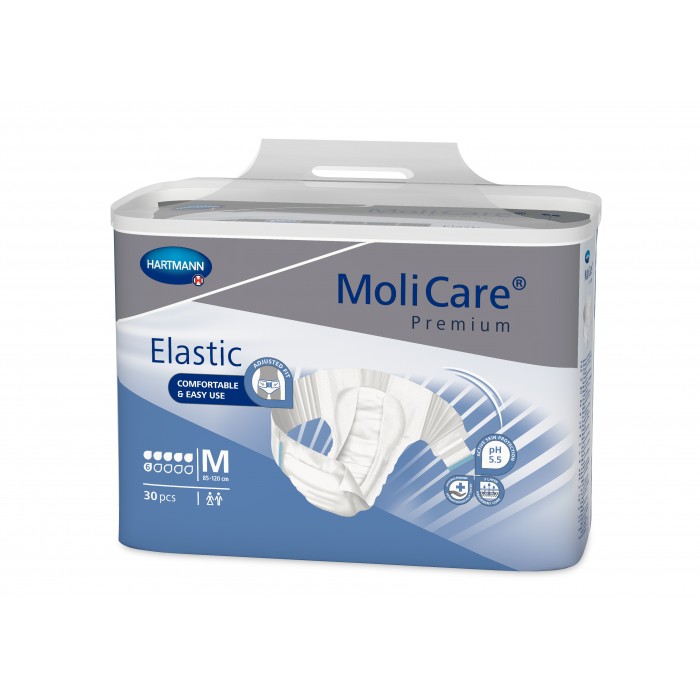 Molicare premium elastic 6 picaturi marime M - scutece pt incontinenta severa, 30 bucati, PAUL HARTMANN AG
