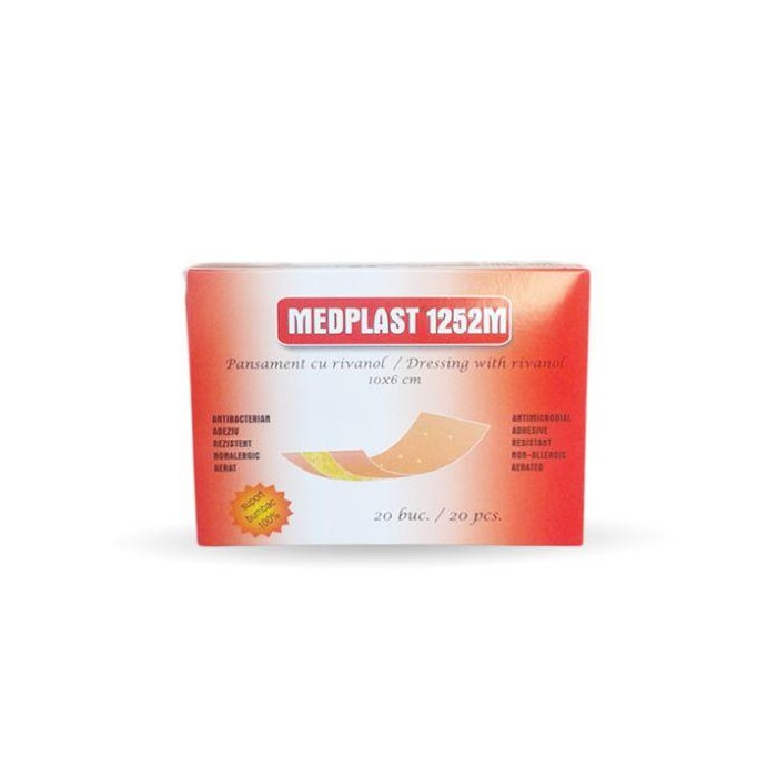 Medplast cu rivanol 10cm x 6cm x 20buc