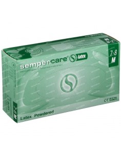 Manusi examinare latex pudrate (M), 100 bucati, Sempercare