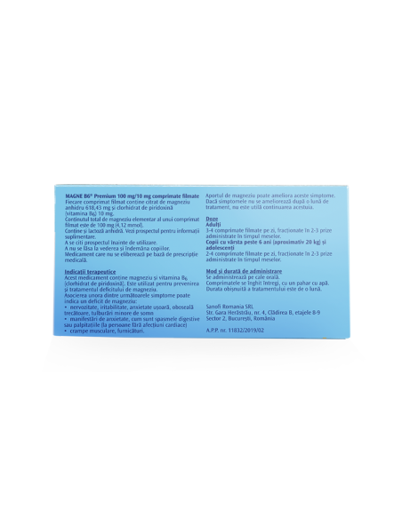 Magne B6 Premium x 40cp.film, Sanofi Romania S.R.L. - Romania