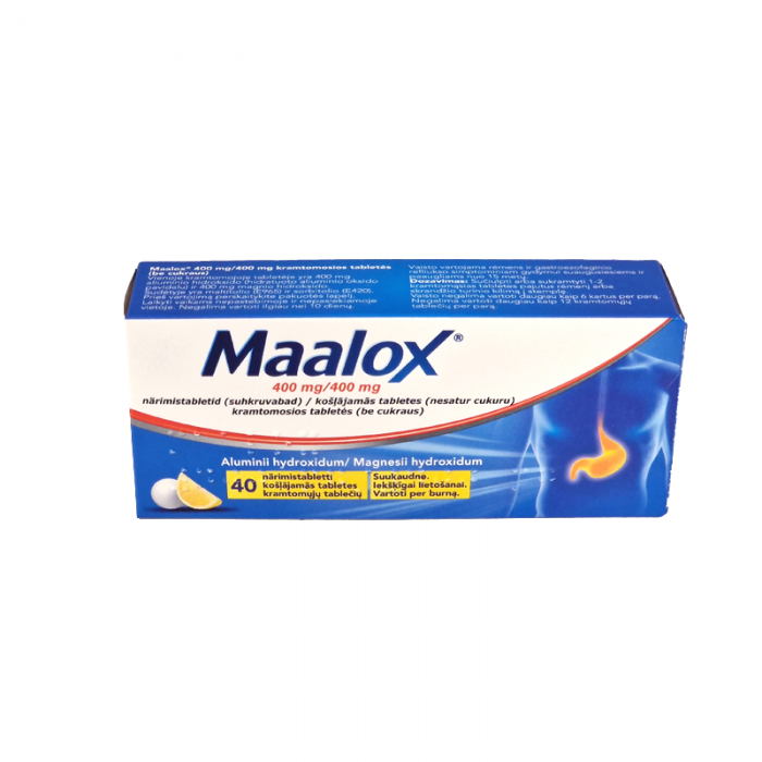 Maalox 400mg/400mg, 40 comprimate masticabile, Sanofi