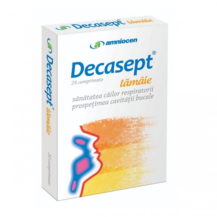 Decasept cu lamaie x 24 cpr