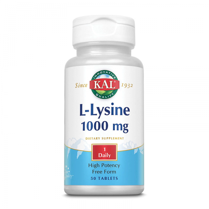 L-Lysine 1000mg KAL, 50 comprimate, Secom