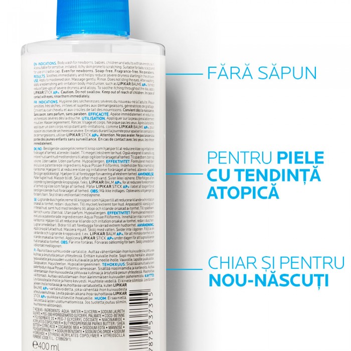 Roche-Posay lipikar syndet ap+ gel de curatare...