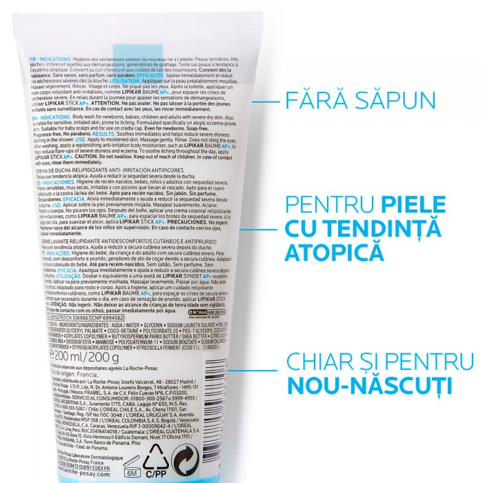 Roche-Posay lipikar syndet ap+ gel de curatare...