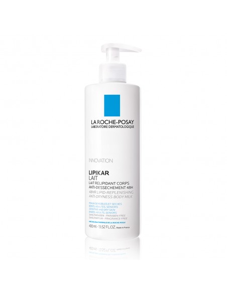 Lipikar Lapte De Corp Relipidant Anti-Uscaciune Cu Efect De Hidratare De 48 De Ore, 400Ml, La Roche-Posay