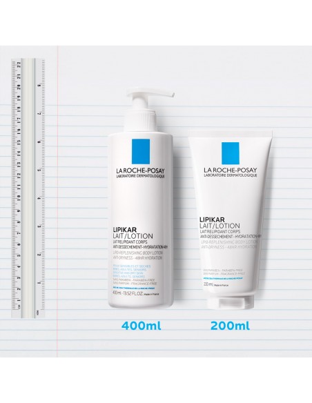 Lipikar Lapte De Corp Relipidant Anti-Uscaciune Cu Efect De Hidratare De 48 De Ore, 400Ml, La Roche-Posay