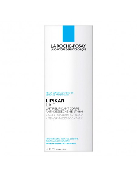 Lipikar Lapte De Corp Relipidant Anti-Uscaciune Cu Efect De Hidratare De 48 De Ore, 200Ml, La Roche-Posay