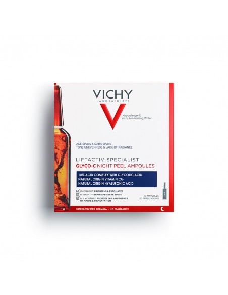 Liftactiv Specialist Fiole Pentru Exfoliere Nocturna Glyco-C, 10 Fiole X 2 Ml, Vichy