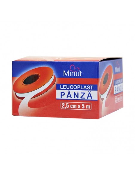 Leucoplast pânză 2,5 cm × 5 m – Minut